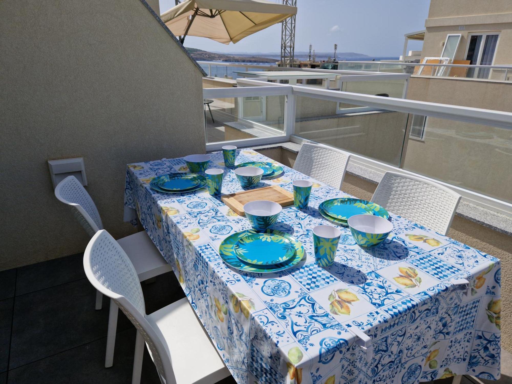 Sea View New Penthouse Terrace & Garage Parking Apartment St. Paul's Bay Bagian luar foto