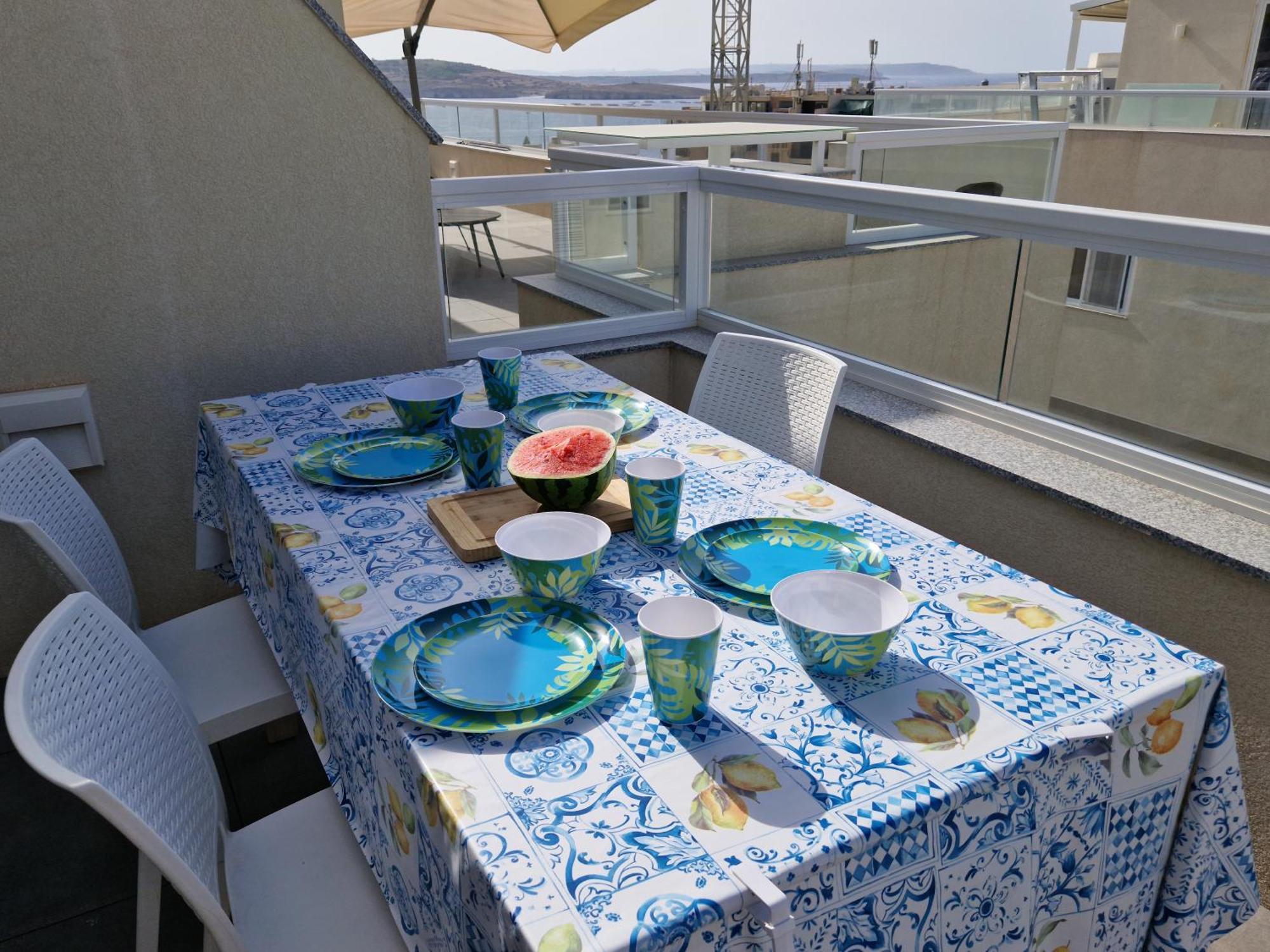 Sea View New Penthouse Terrace & Garage Parking Apartment St. Paul's Bay Bagian luar foto